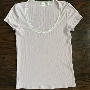 Aritzia Wilfred Lace Rose Top